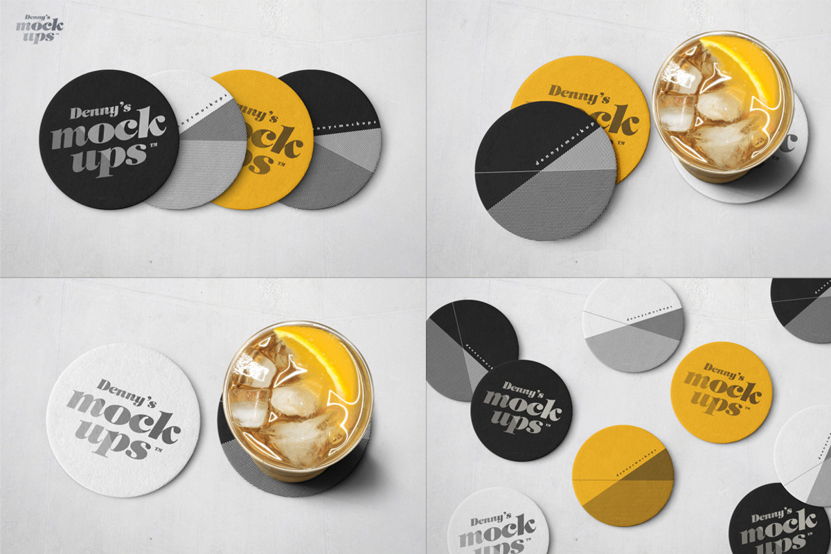 Circular Coaster Mockup, a Product Mockup by Denny's Mock-ups (Photo 7 of 9)
