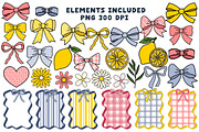 Lemon Coquette Clipart & Patterns, an Object Graphic by Brush Lab (Thumbnail 2 of 4)