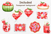 Watercolor Summer fruit watermelon, a Food Illustration by Vavavan Artwork (Thumbnail 2 of 6)