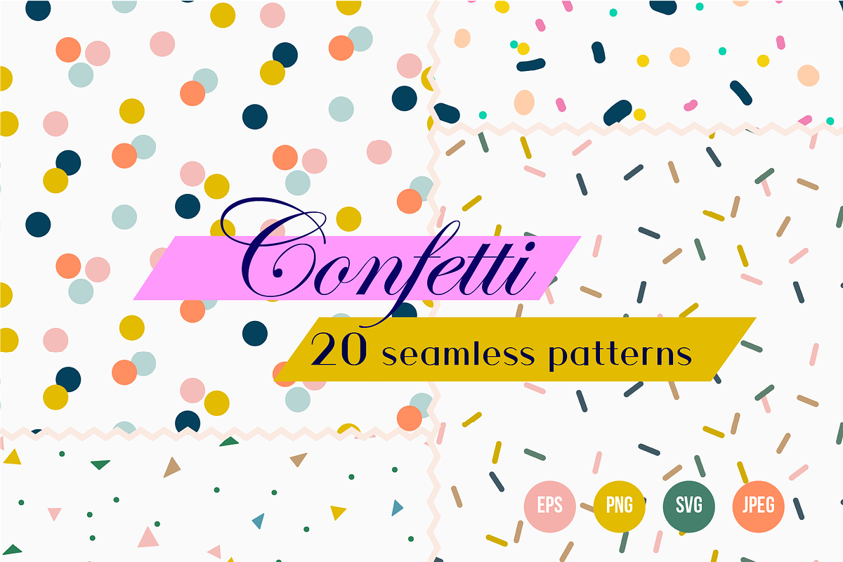 Confetti Festival-Seamless Patterns, a Pattern Graphic by InaCorart (Photo 1 of 7)