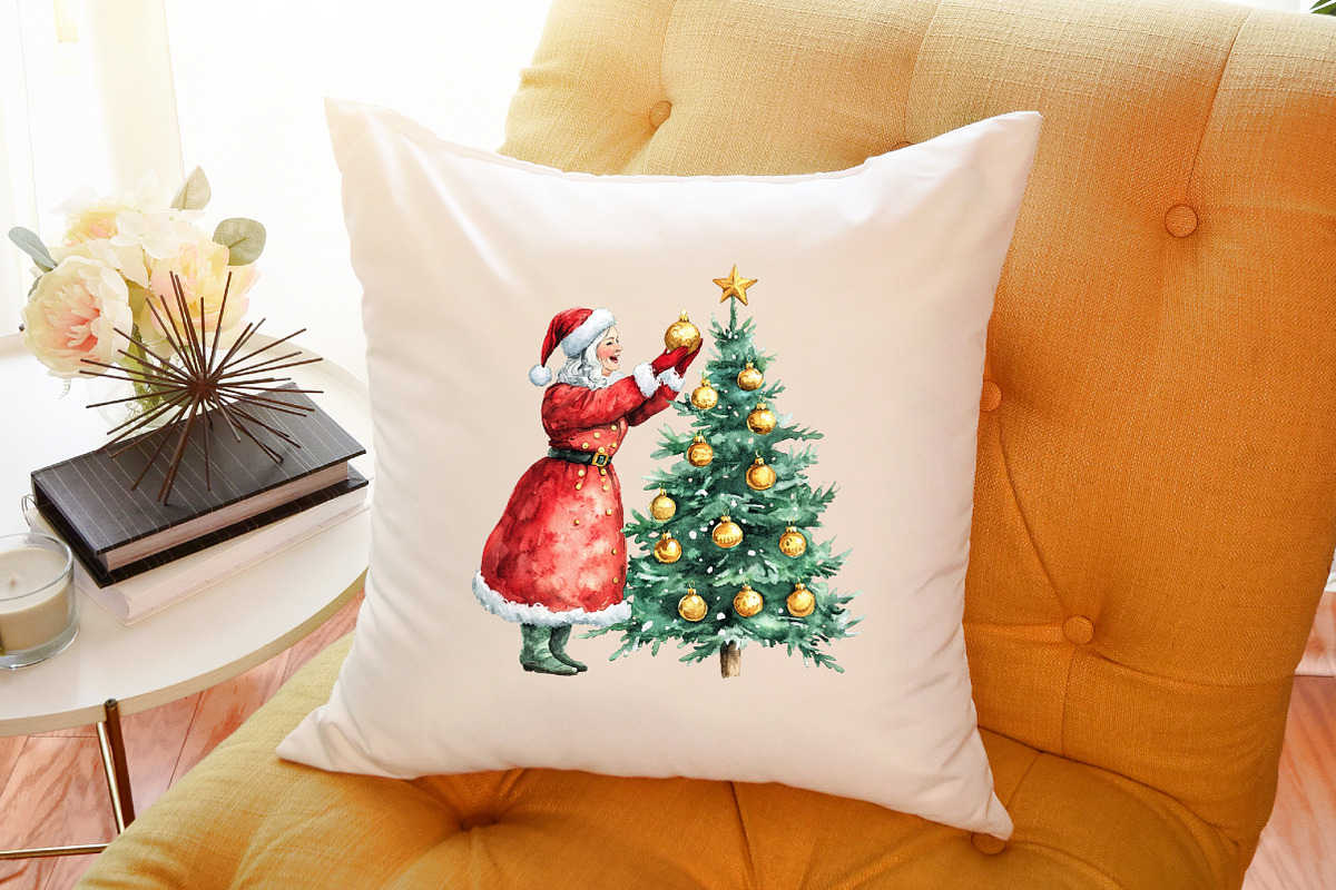 Sweet Cute Christmas Mrs Santa Claus, an Illustration by Sublimation Artist (Photo 6 of 6)