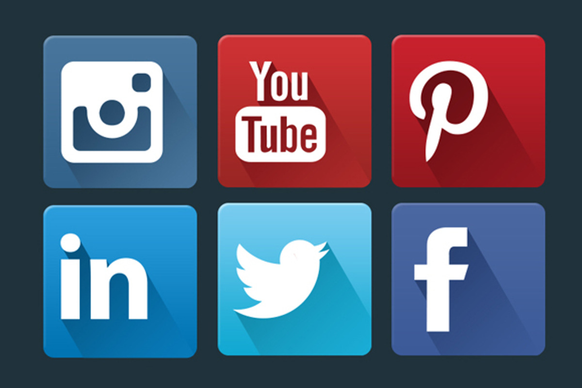 Flat Social Network Icon Set, an Icon by bradystoddard