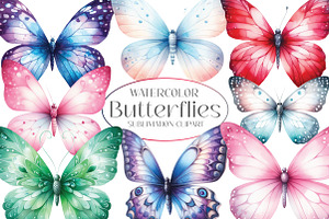 Watercolor Butterflies Sublimation