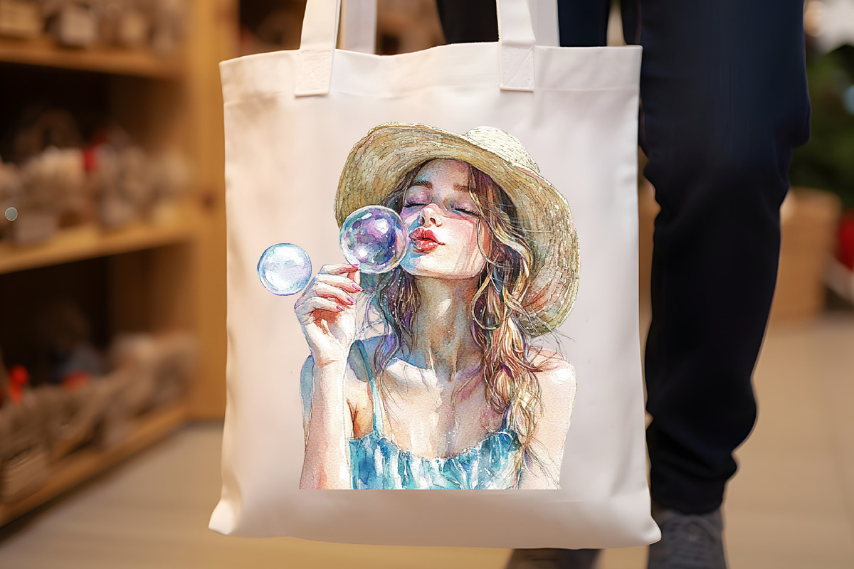 Whimsical Summer Girl Clipart, an Illustration by Rose Art (Photo 6 of 6)