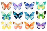 Watercolor Butterfly Clipart Bundle, an Illustration by Dream Creation (Thumbnail 4 of 6)