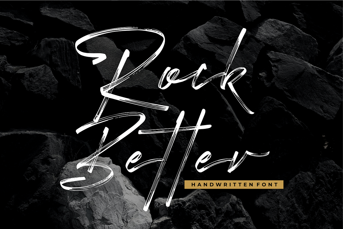 Rock Better - Handwritten Font, a Script Font by 50Fox (Photo 1 of 13)