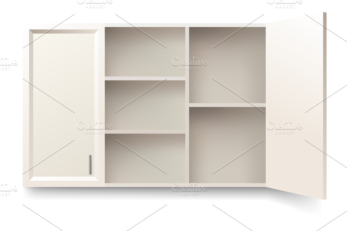 Kitchen cabinets mockup, an Object Illustration by Things for designers