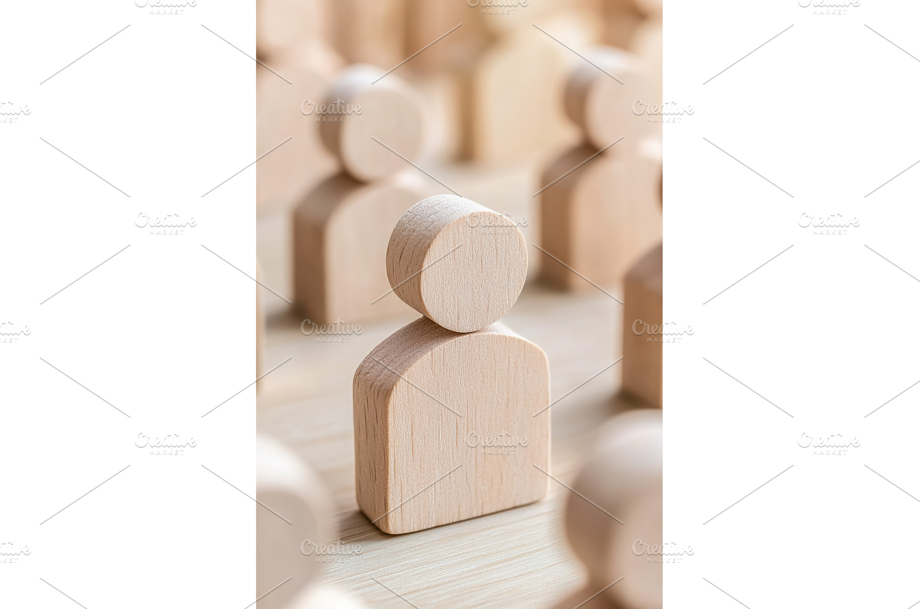 Wooden figurines resembling abstract, an Abstract Photo by Lermont51