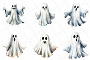 Halloween Ghost Clipart, an Illustration by DreamPrint404 (Thumbnail 3 of 6)