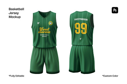 Basketball Jersey Mockup, a Shirt Mockup by sweetmaroon.studio