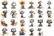 Whimsical Cat Clipart, an Illustration by Daily.Designs (Thumbnail 4 of 5)