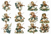 Whimsical Fairy Violin Clipart, an Illustration by cherrydesign (Thumbnail 3 of 3)