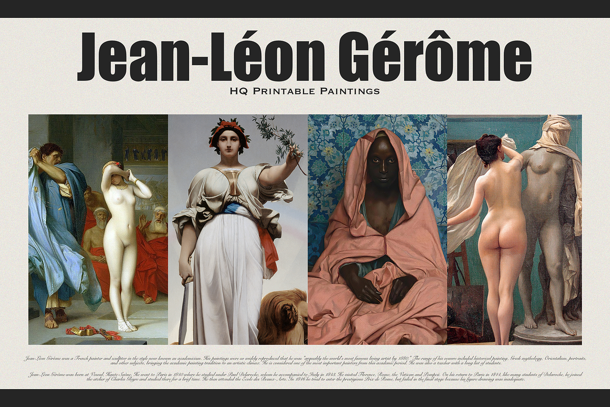 170+ Jean-Léon Gérôme Paintings, a Person Illustration by Digital Museum (Photo 1 of 12)