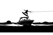 Water Ski Silhouette Vector Bundle, an Illustration by Designs_River (Thumbnail 19 of 51)