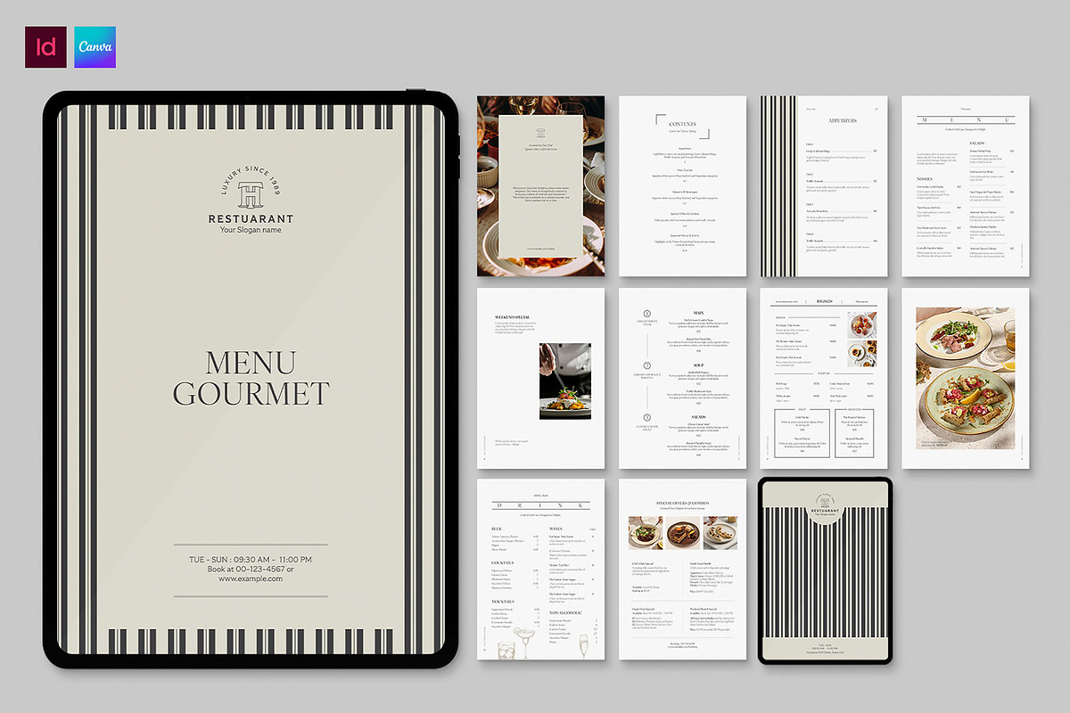 Digital Menu Template, a Brochure Template by BrandPacks (Photo 1 of 5)