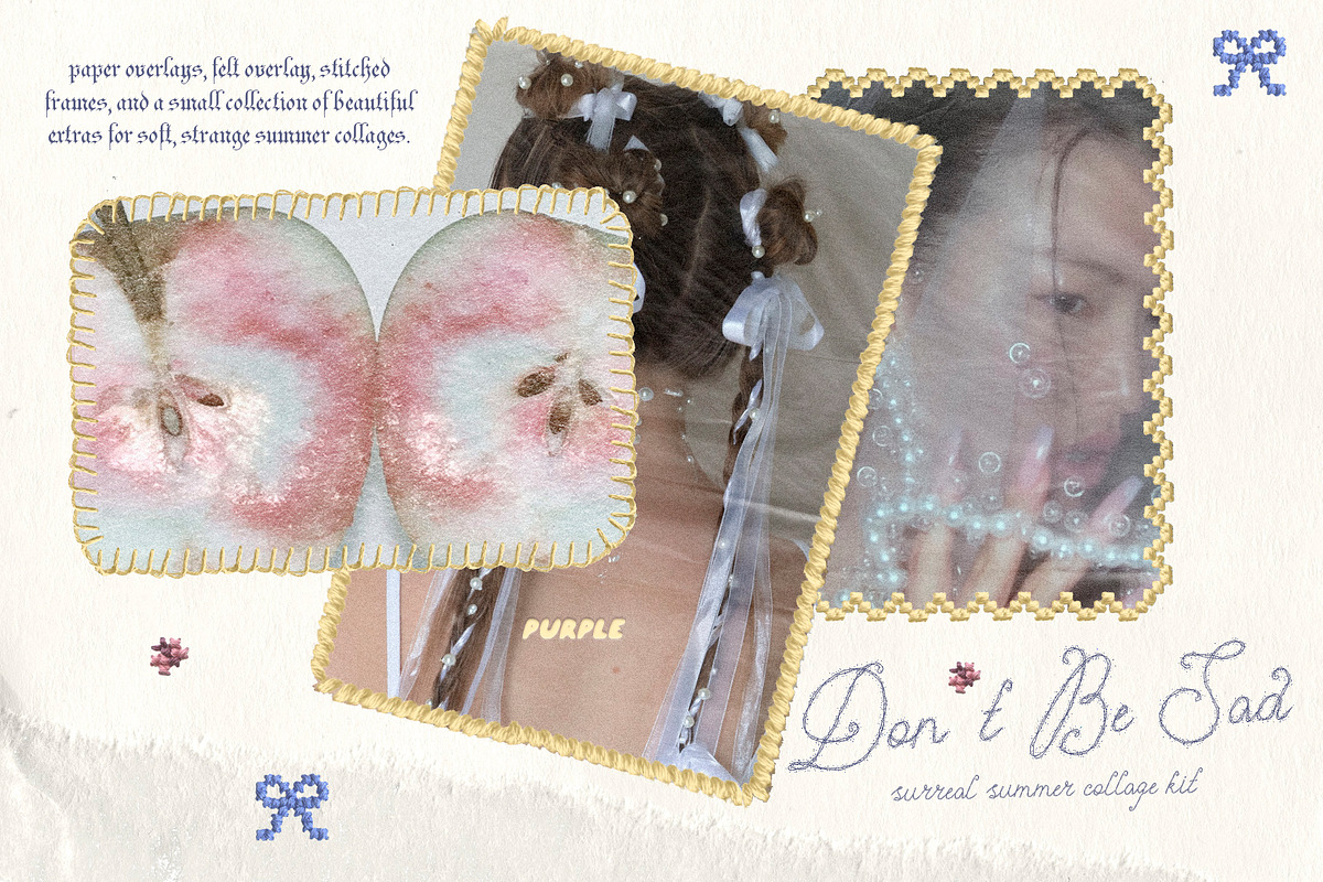 Don't be sad: Summer Collage Kit, an Object Graphic by Purple (Photo 3 of 14)