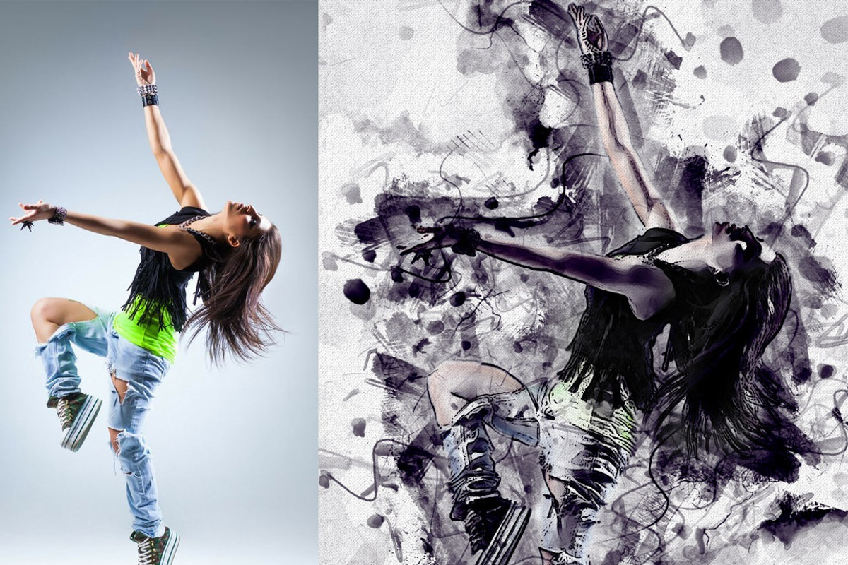 Ink Art Photoshop Action, an Action Add-On by MRI STUDIO (Photo 4 of 13)