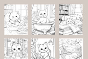 Coloring Pages For Adults and Kids, an Animal Illustration by AlineArtStore (Thumbnail 3 of 6)