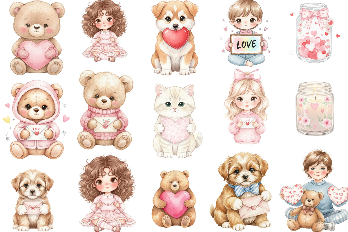 Valentine's Day Love Letter Clipart, an Illustration by Designking (Photo 2 of 5)
