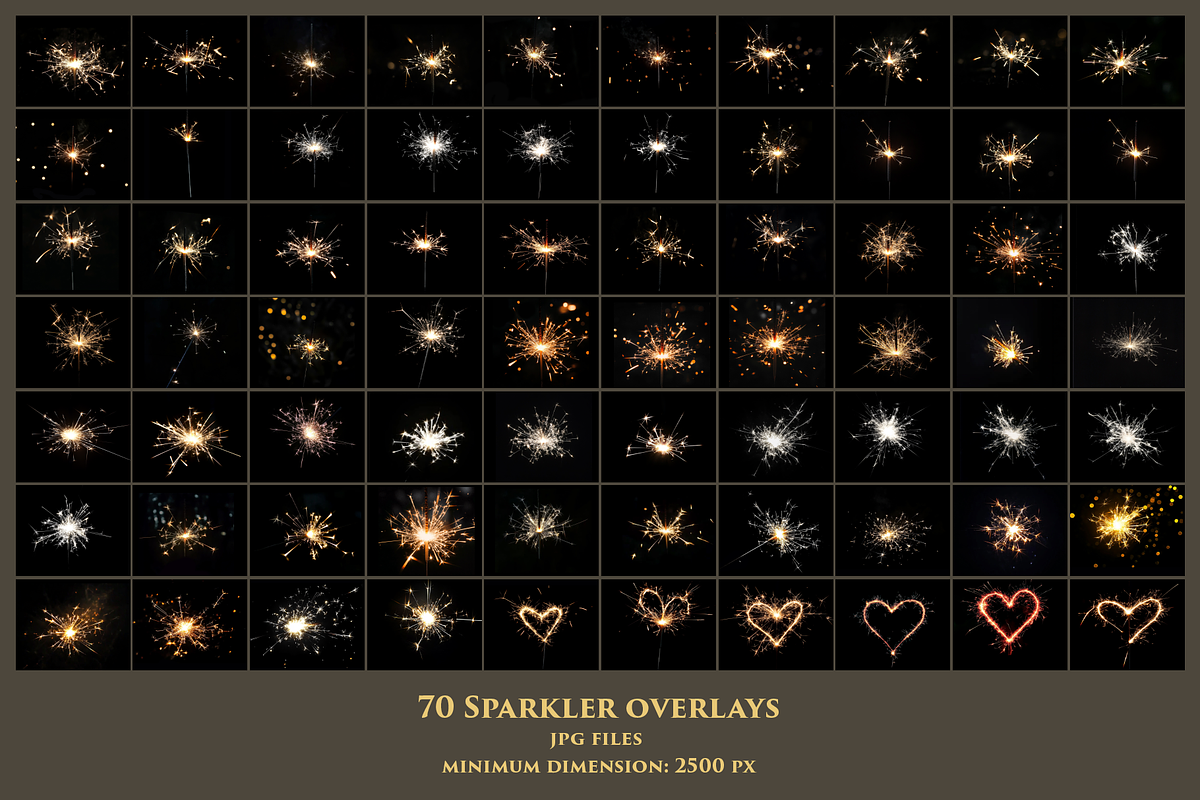 70 Sparkler Overlays, a Photo by HappyNews (Photo 2 of 6)