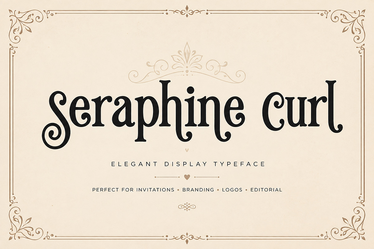 Seraphine Curl, a Serif Font by Wow Magic (Photo 1 of 4)