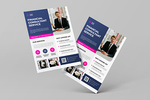 Financial Consultant Service, a Flyer Template by YossyOneStd