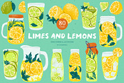 Limes and Lemons Illustrations, a Food Illustration by GVGraphics (Thumbnail 1 of 7)
