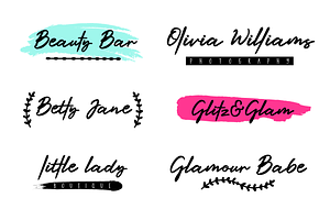 Glitter City Font Trio Logos