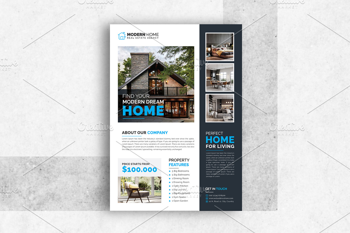 Real Estate Flyer, a Flyer Template by GraphicsBurg (Photo 3 of 5)