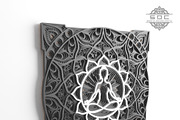 Buddha Mandala DXF File template, a Design Template by SwastikDesignsCrafts (Thumbnail 4 of 4)
