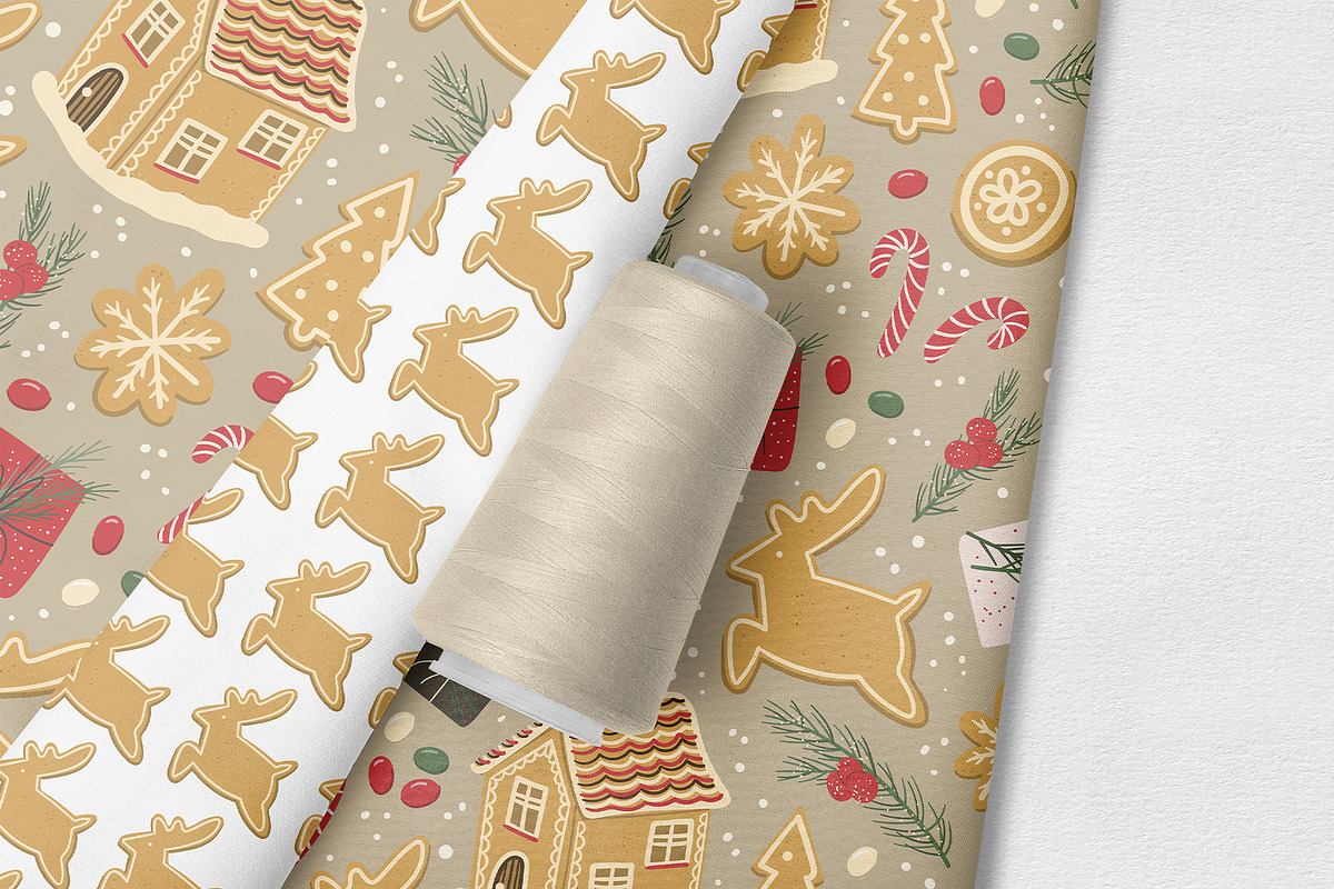 Gingerbread Christmas, a Pattern Graphic by helgascandinavus (Photo 4 of 8)