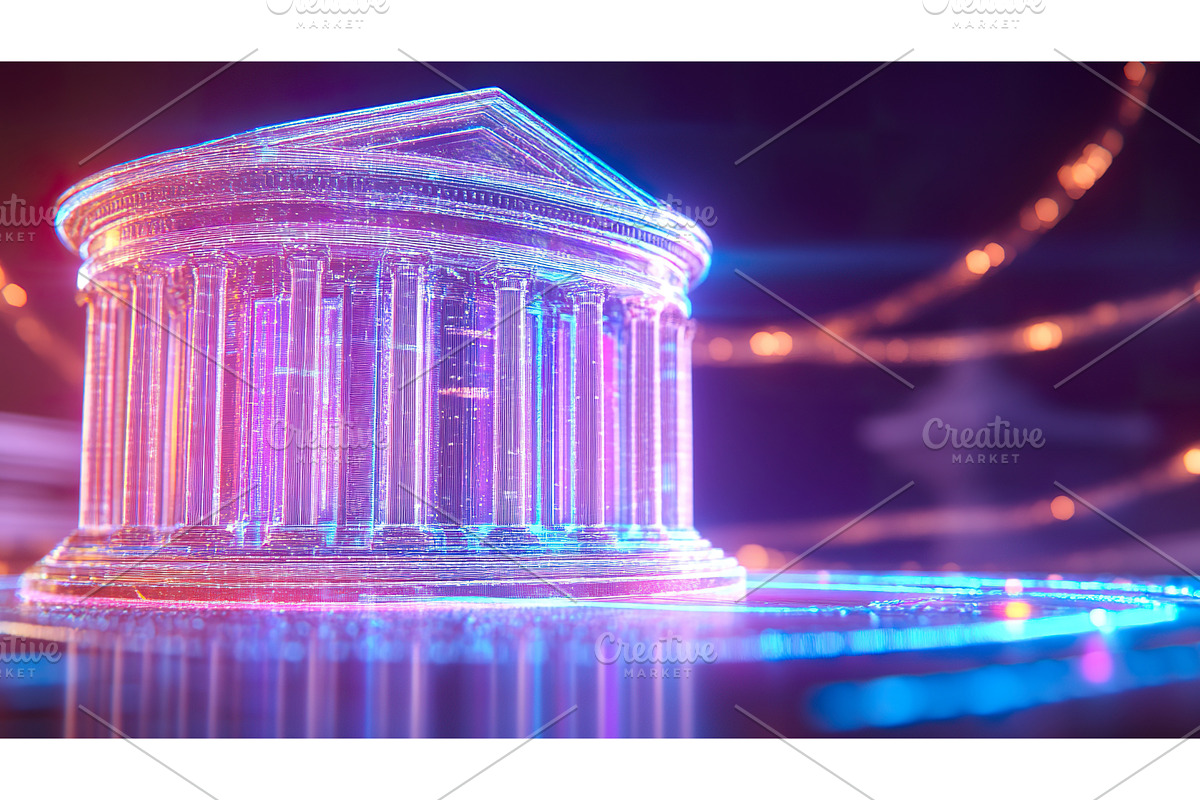 Advanced virtual banks display, a Technology Illustration by Lermont51