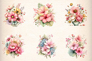 Whimsical Summer Flowers Clipart, an Illustration by Designworld (Thumbnail 3 of 6)