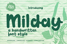 Milday a Handwritten Font