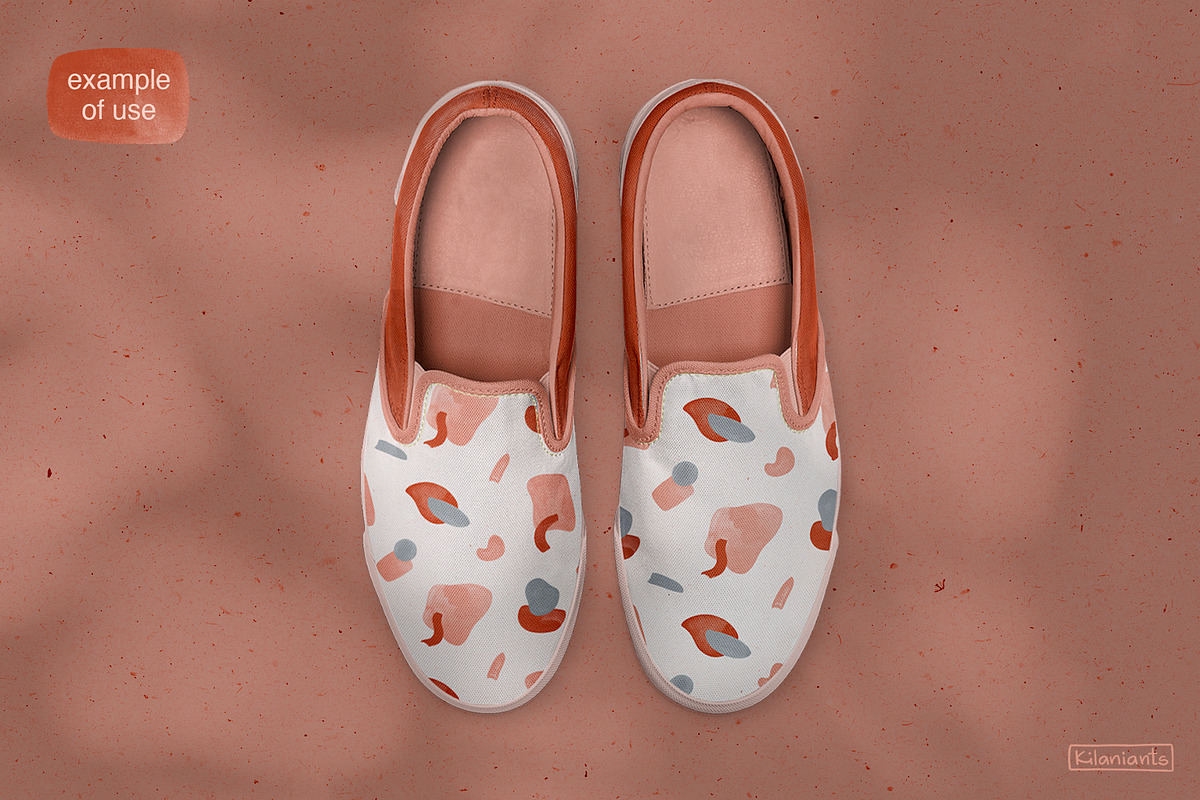 Terracotta Watercolor Shapes, a Texture Graphic by kilaniants (Photo 7 of 14)