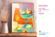 Still Life with Cat - poster creator, an Illustration by Zooza Art (Thumbnail 10 of 10)