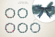 Christmas frame clipart, a Decorative Illustration by CreativeByLu (Thumbnail 2 of 5)
