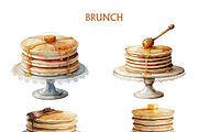 Watercolor Brunch Clipart blueberry, a Food Illustration by VM PARTYS  BY TAIRUMA (Thumbnail 9 of 10)