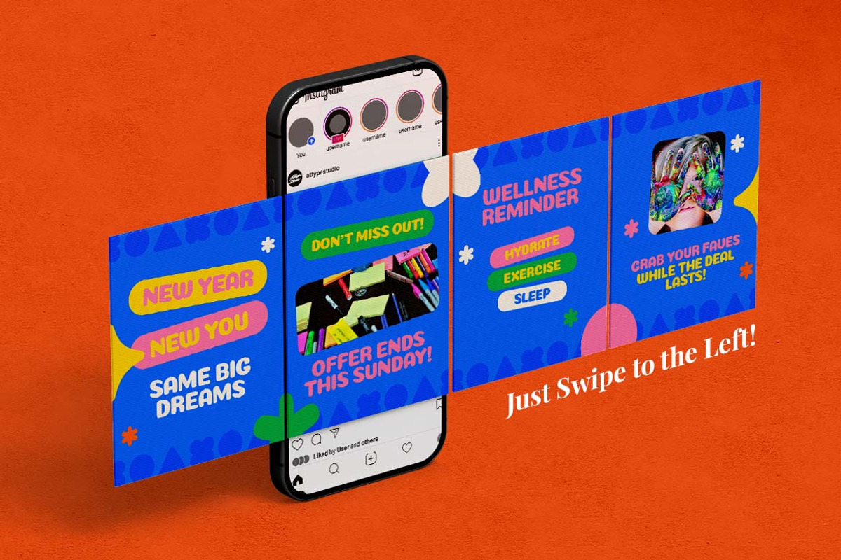 Back to School Instagram Carousel  &, a Social Media Template by Attype (Photo 3 of 5)