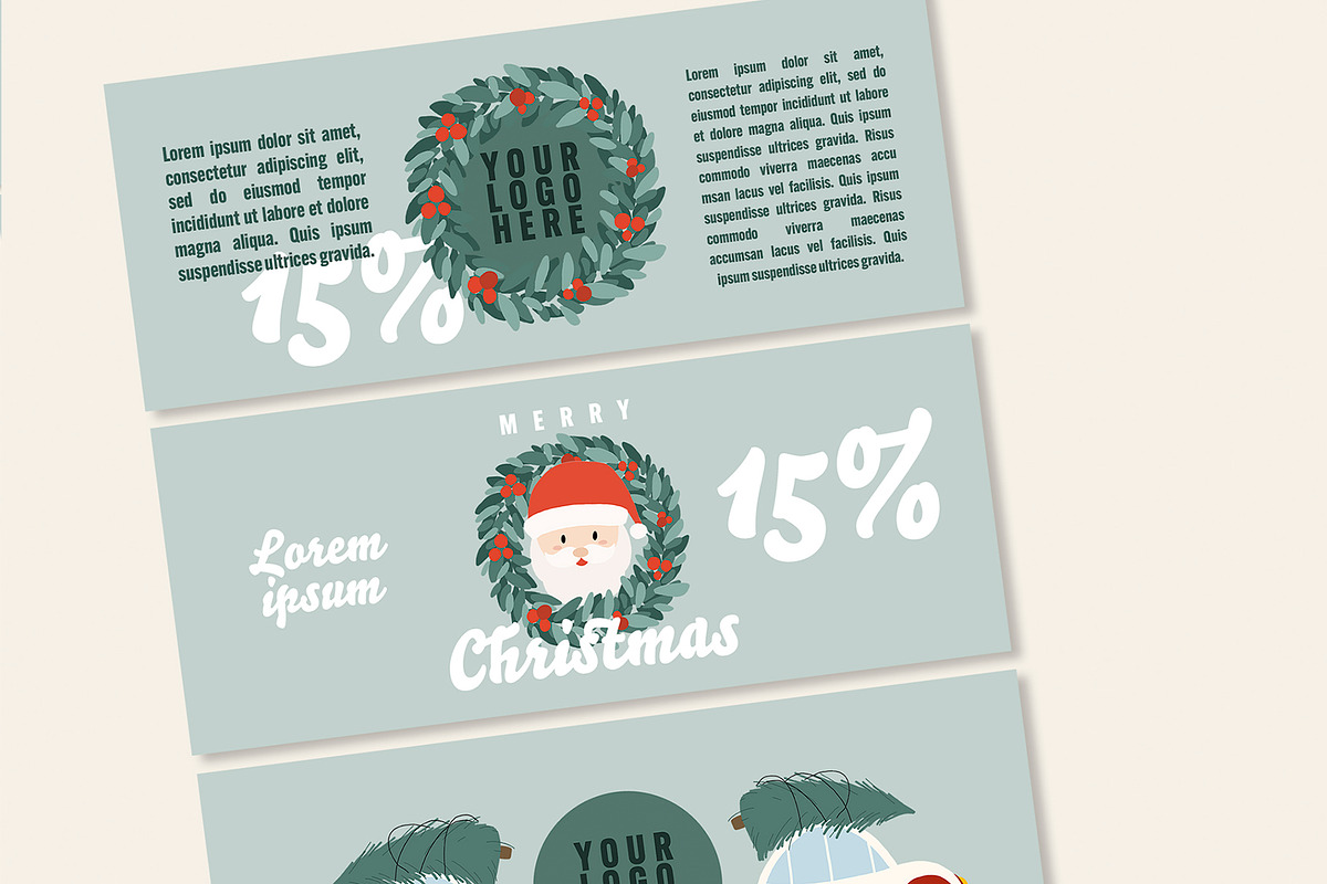 Christmas Web Banner Pack, a Websites & App Template by McLittle Stock (Photo 3 of 4)