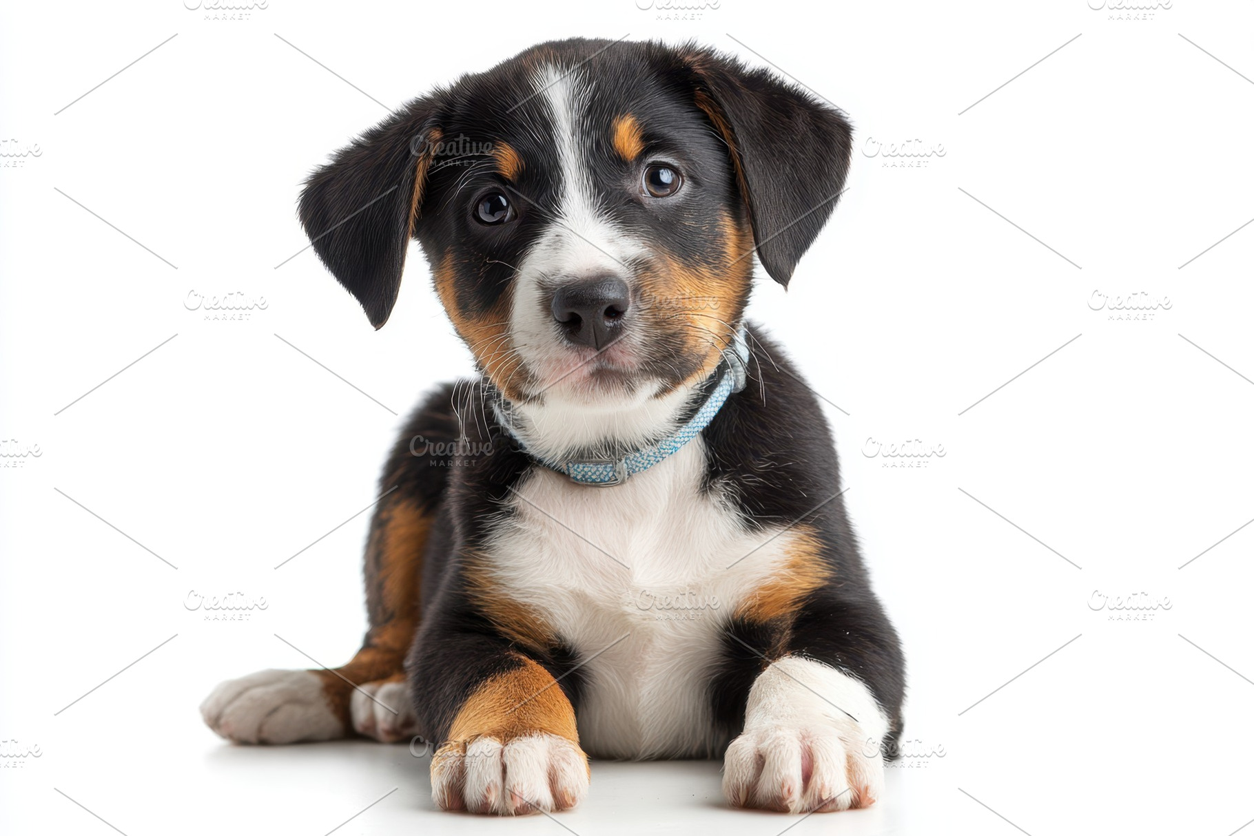 Cute puppy dog on white background, an Animal Photo by AlyaAnd