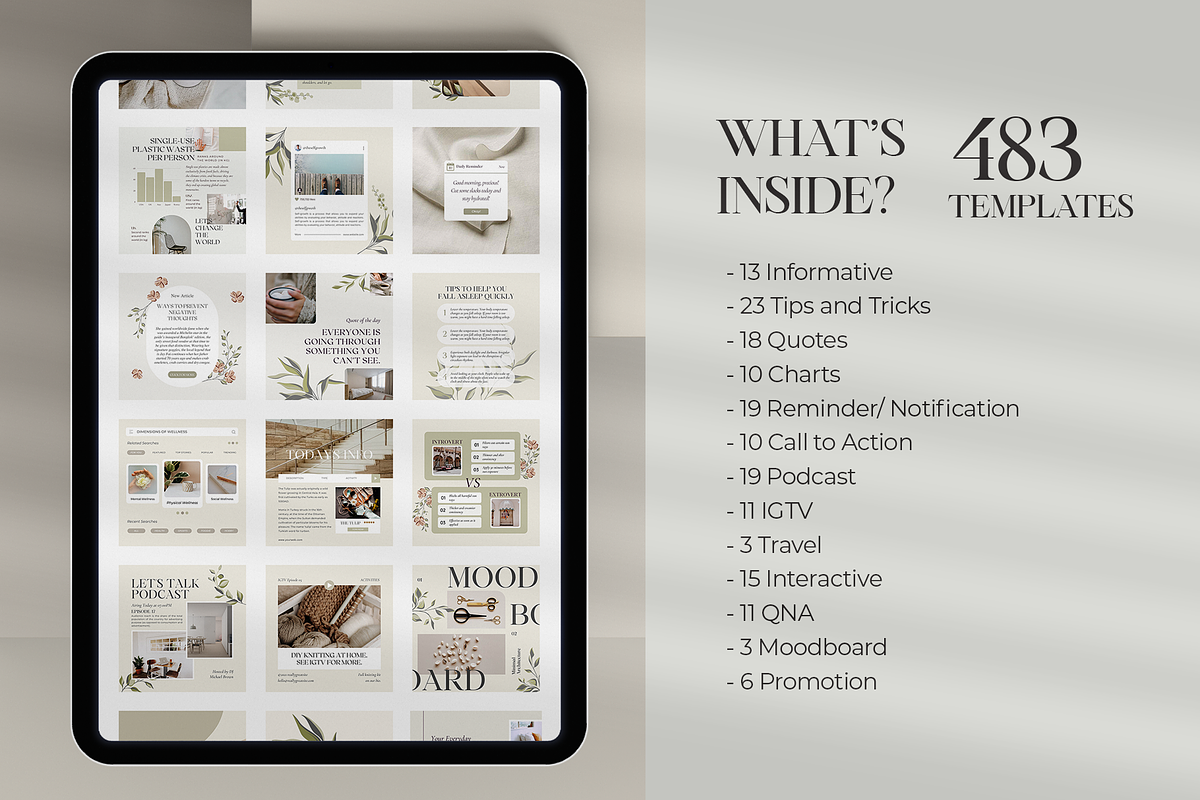 Instagram for Coach Botanical, a Social Media Template by Analogi Studio (Photo 2 of 30)
