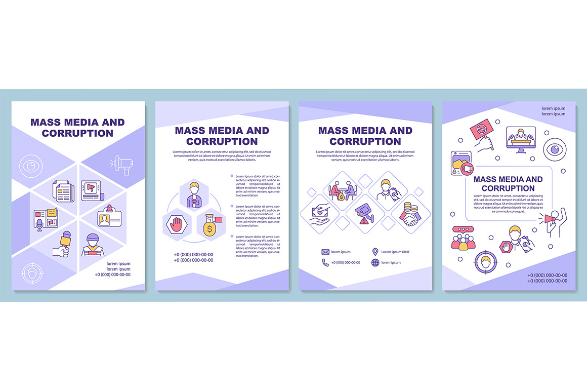 Mass media corruption brochure, a Brochure Template by IMG Visuals