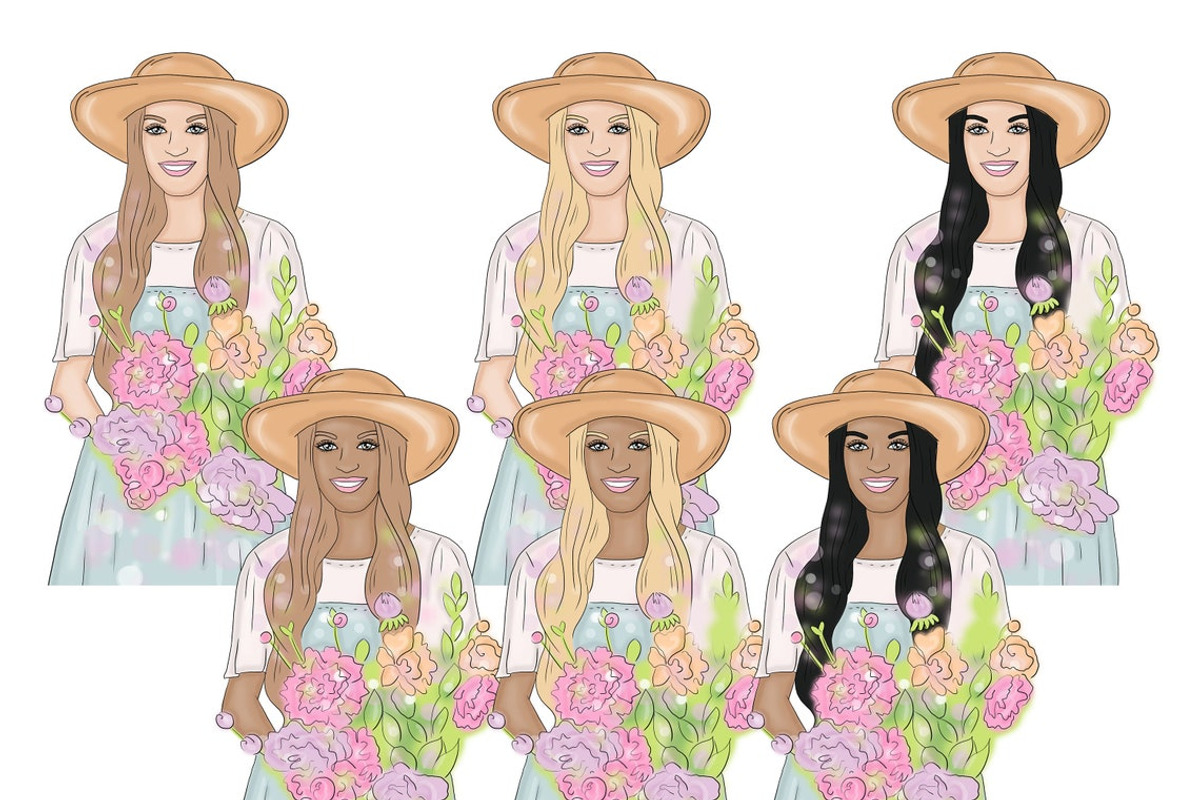 Summer In Paris Girls Clipart, a Person Illustration by GlamArtZhanna (Photo 3 of 4)