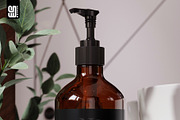 Amber Glass Pump Bottle Mockup, a Household Mockup by SD Mockup (Thumbnail 4 of 4)