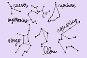 Pencil Drawn Zodiac Sign Icons, a Decorative Illustration by Scribble Society (Thumbnail 2 of 4)