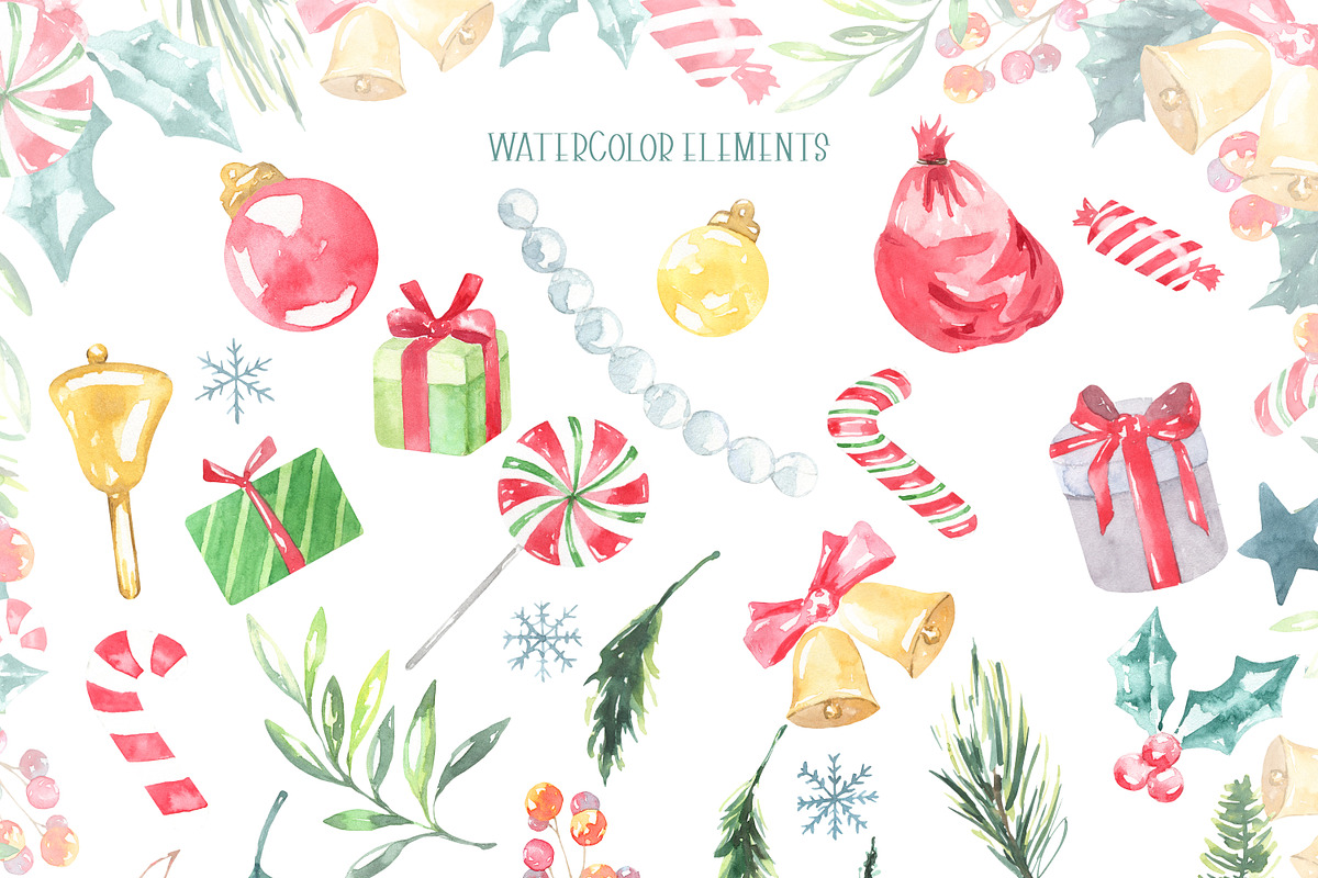 Christmas Tale Watercolor Clipart, an Animal Illustration by Catherine Wheel (Photo 14 of 14)