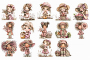 Watercolor Countryside Girl Clipart, an Illustration by Libby Wishes (Thumbnail 4 of 7)