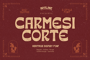 Carmesi Corte-Retro Heritage Family, a Serif Font by Inviline.co