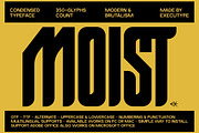 Moist Condesed Display, a Sans Serif Font by executypeStudio (Thumbnail 1 of 13)